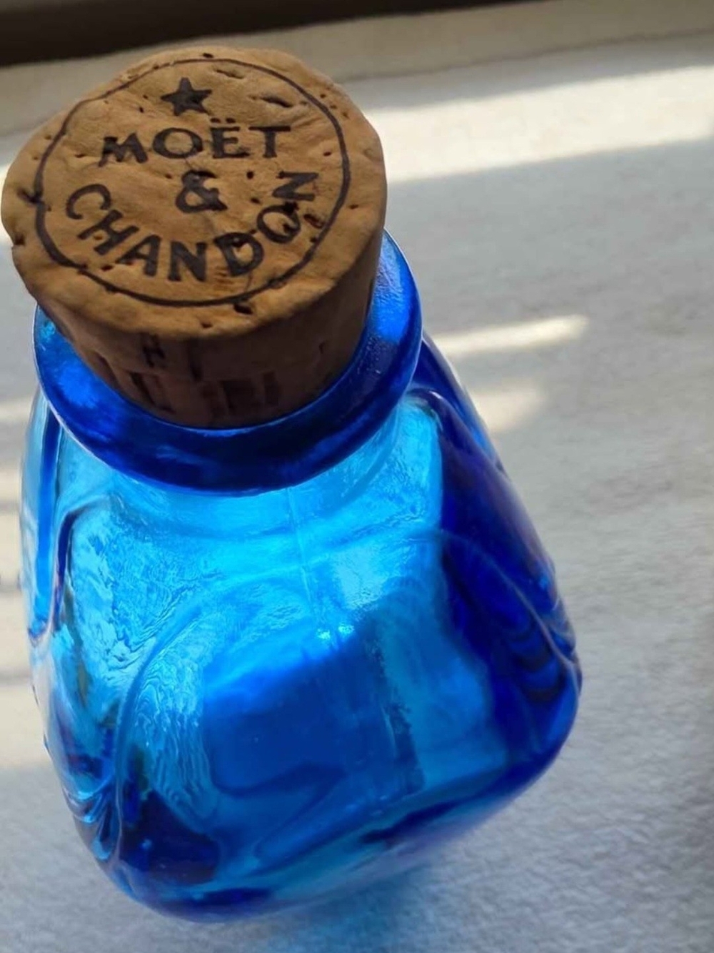 Blue Fish-Shaped Glass Bottle - Picture 2 of 4